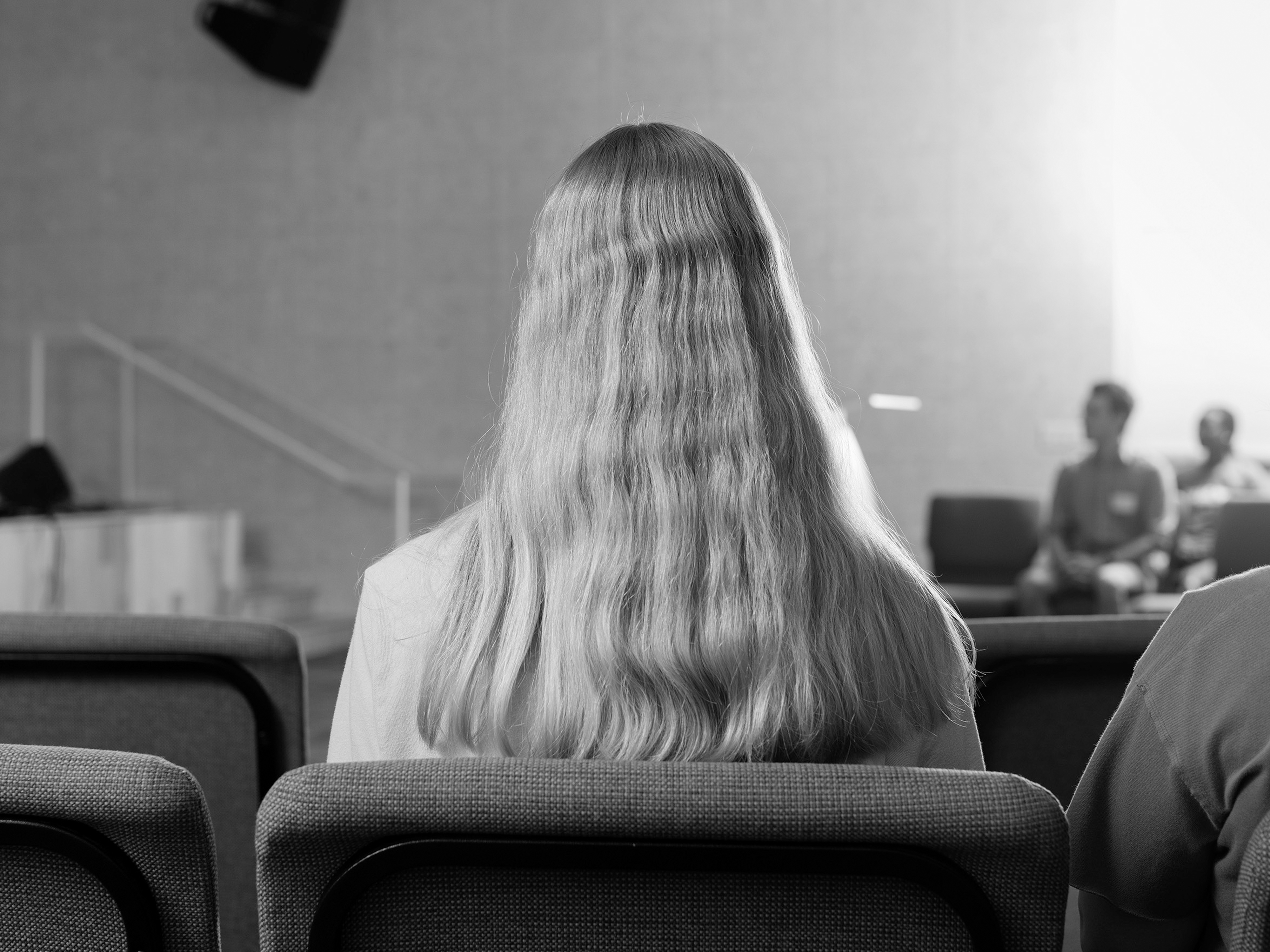 back of long-haired person's head